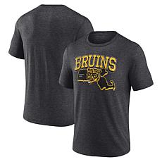 Men's Fanatics  Heather Charcoal Boston Bruins Centennial Team Tri-...