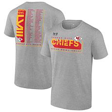 Men's Fanatics Heather Gray Kansas City Chiefs 2023 AFC Champions T...