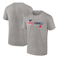 Men's Fanatics Heather Gray Washington Capitals Caps & Canines T-Shirt