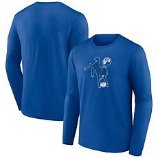 Men's Fanatics  Royal Indianapolis Colts Throwback Long Sleeve T-Shirt