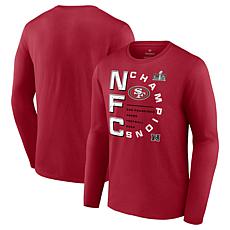 Men's Fanatics Scarlet San Francisco 49ers 2023 NFC Champions Right...