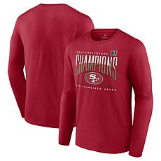 Men's Fanatics Scarlet San Francisco 49ers 2023 NFC Champions Homet...