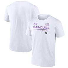 Men's Fanatics White Carolina Hurricanes NHL Hockey Fights Cancer T...