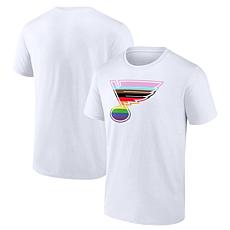 Men's Fanatics White St. Louis Blues Team Pride Logo T-Shirt