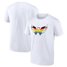 Men's Fanatics White Washington Capitals Team Pride Logo T-Shirt