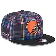 Men's New Era Black Cleveland Browns 2024 NFL Crucial Catch Plaid 9...