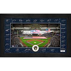 Milwaukee Brewers Framed 2025 Signature Field Team Roster