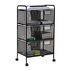 Mind Reader 6-Drawer Rolling Mesh Office Cart 