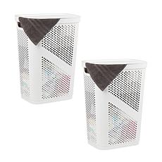 Mind Reader 60 Liter Laundry Hamper Set of 2 Black