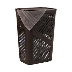 Mind Reader 60-Liter Lightweight Plastic Laundry Hamper - White