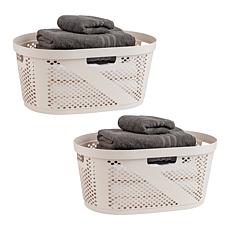 Mind Reader Basket Collection 40-Liter Laundry Hamper with Handles
