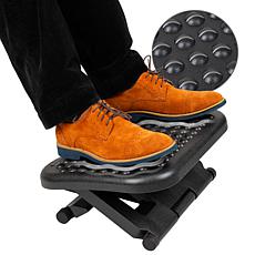 Mind Reader Ergonomic Height Adjustable Foot Rest Plastic Black