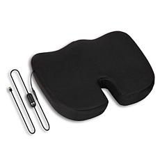 Mind Reader Heated Memory Foam Seat Cushion with 4 Heat Settings