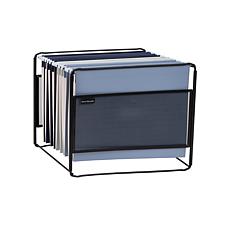 Mind Reader Metal Mesh Hanging Folder File Organizer - Black