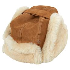 Minnetonka Water Resistant Suede & Sheepskin Bomber Hat