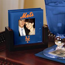 MLB Sports Team Set of 4 Glass Coasters - New York Mets