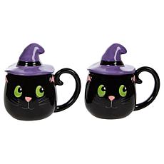 Mr. Halloween 18 oz. Black Cat Mugs Set of 2