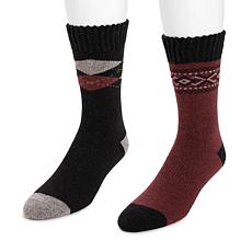 MUK LUKS® Men's 2-Pair Pack Wool Socks