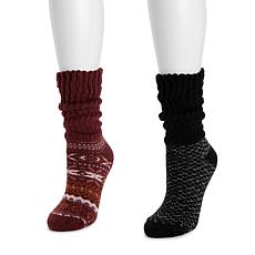 Muk Luks Women's 2-pk. Slouch Heat Retainer Sock