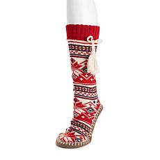 MUK LUKS Women's Tassel Slipper Socks