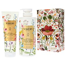 Nakery Beauty Blushing Blossoms Supersize Cleanse, Firm & Repair Set