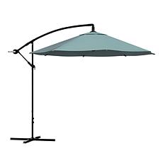 Nature Spring Cantilever Easy Crank Hanging Outdoor Shade- Dusty Green