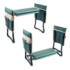 Nature Spring Gardening Kneeling Bench Foldable Foam Pad Stool - Green