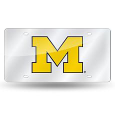 NCAA Laser Tag Silver License Plate - Michigan