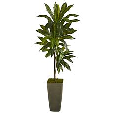 Nearly Natural 4.5’ Dracaena Artificial Plant Green Planter Real Touch