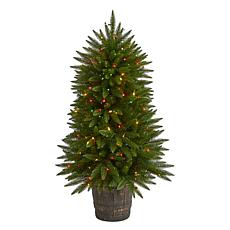 Nearly Natural 5' Fir Artificial Christmas Tree with 200 Color Lights