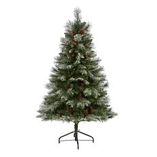 Nearly Natural 5 Ft. Artificial Snowed French Alps Christmas Tree