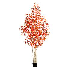 Nearly Natural 9’ Autumn Birch Artificial Fall Tree