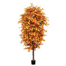 Nearly Natural 9’ Autumn Ficus Artificial Fall Tree