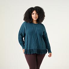 Nina Leonard Crinkle Mesh High-Low Hem Tunic