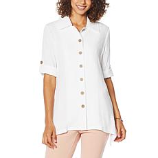 Nina Leonard Easy Stretch Textured Shirt