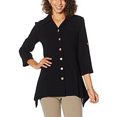 Nina Leonard Easy Stretch Textured Shirt