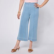Nina Leonard Elastic Waist Pull-On Denim Pant