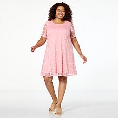 Nina Leonard Novelty Burnout Dress