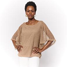 Nina Leonard Scoop Neck Dolman Sleeve Knit Top