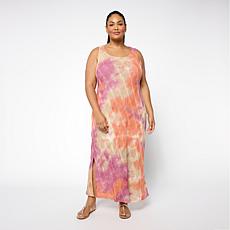 Nina Leonard Sleeveless Crochet Knit Maxi Dress
