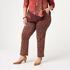 Nina Leonard Suede Narrow Leg Pant with Pockets