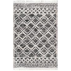 nuLOOM 4' x 6' Ansley Moroccan Lattice Tassel Area Rug 