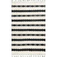 nuLOOM Handmade Striped Delia Shag Area Rug