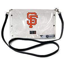 Official MLB Clear Envelope Purse with Team Logo- San Francisco Giants