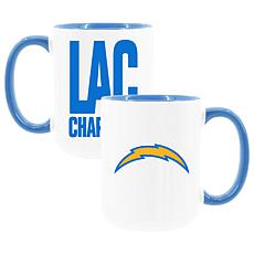 Official NFL TRI Team Code 15 oz. Mug 2-pack - Los Angeles Chargers