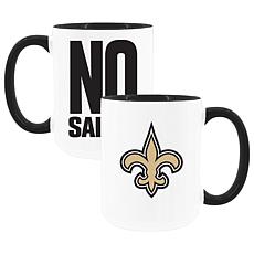 Official NFL TRI Team Code 15 oz. Mug 2-pack - New Orleans Saints