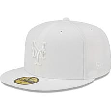 Officially Licensed Fanatics MLB Men's Mets White on White Hat