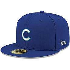 Officially Licensed Fanatics MLB Men's Red Cubs White Logo Fitted Hat