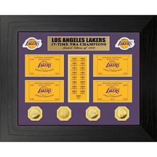 Officially Licensed Lakers 17x Champions Gold Coin Banner Collection