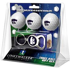 Officially Licensed LinksWalker 3 Golf Balls & Bottle Opener - K-State